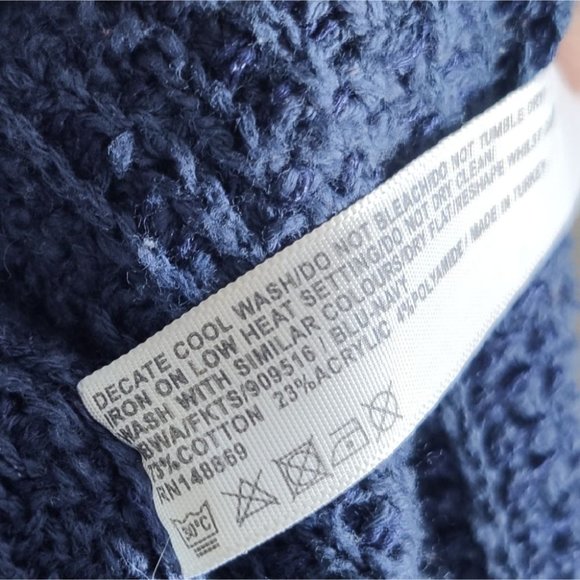 Fat Face Waterfall Knit Cardigan Sweater Blue Size 8 - Picture 8 of 8